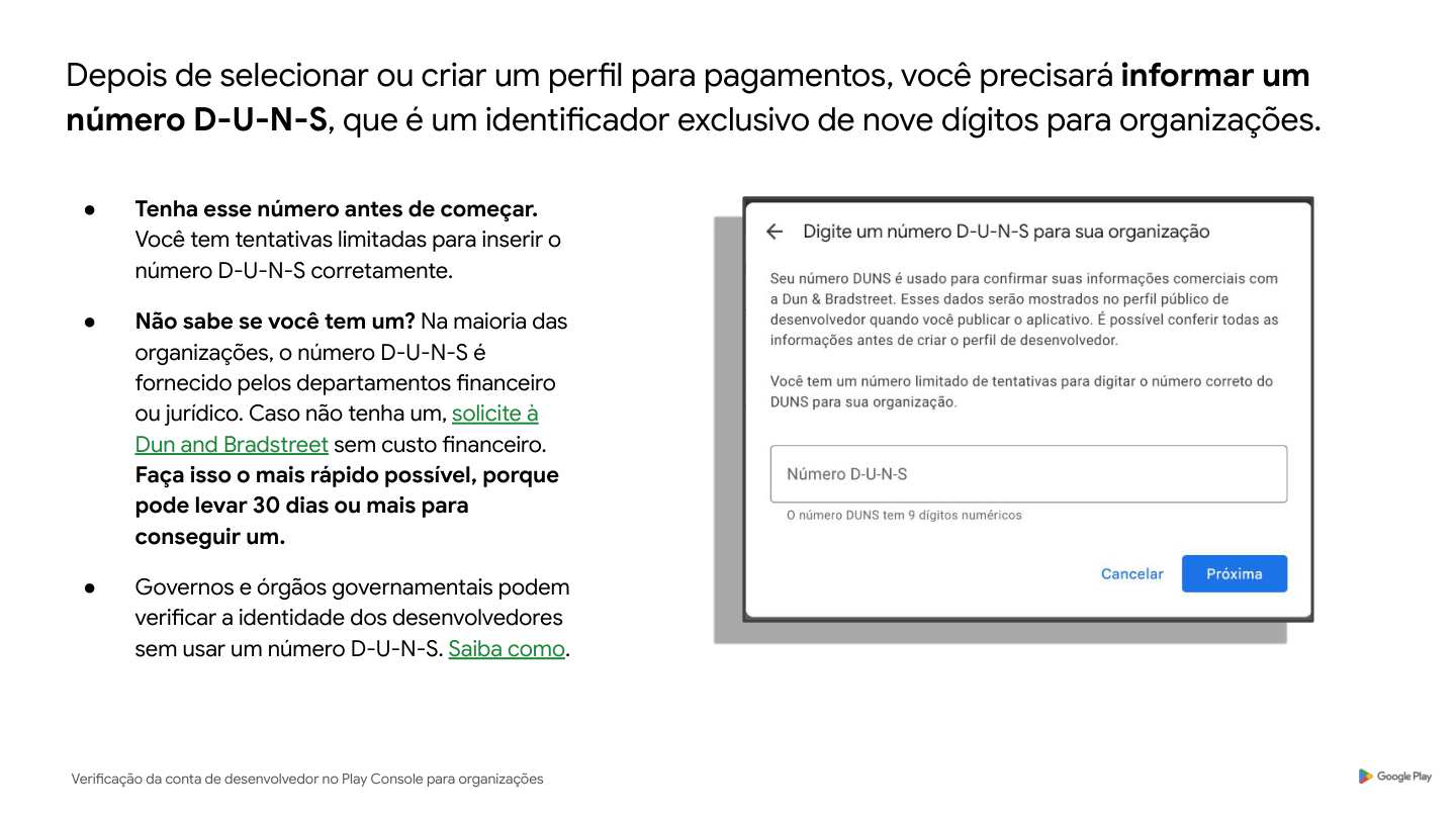 D-U-N-S field in the flow