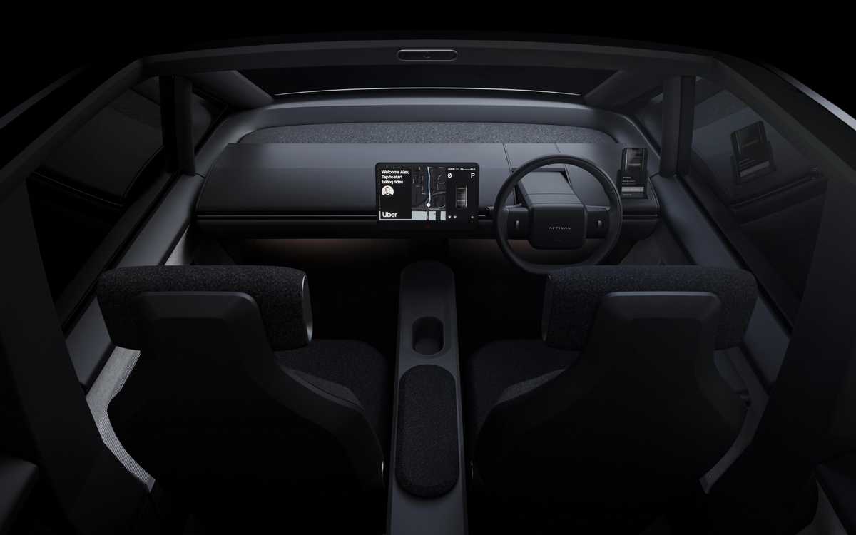 Parceria entre Uber e Arrival deve disponibilizar tropa de automóveis 100% elétricos (Foto: Divulgação/Arrival)